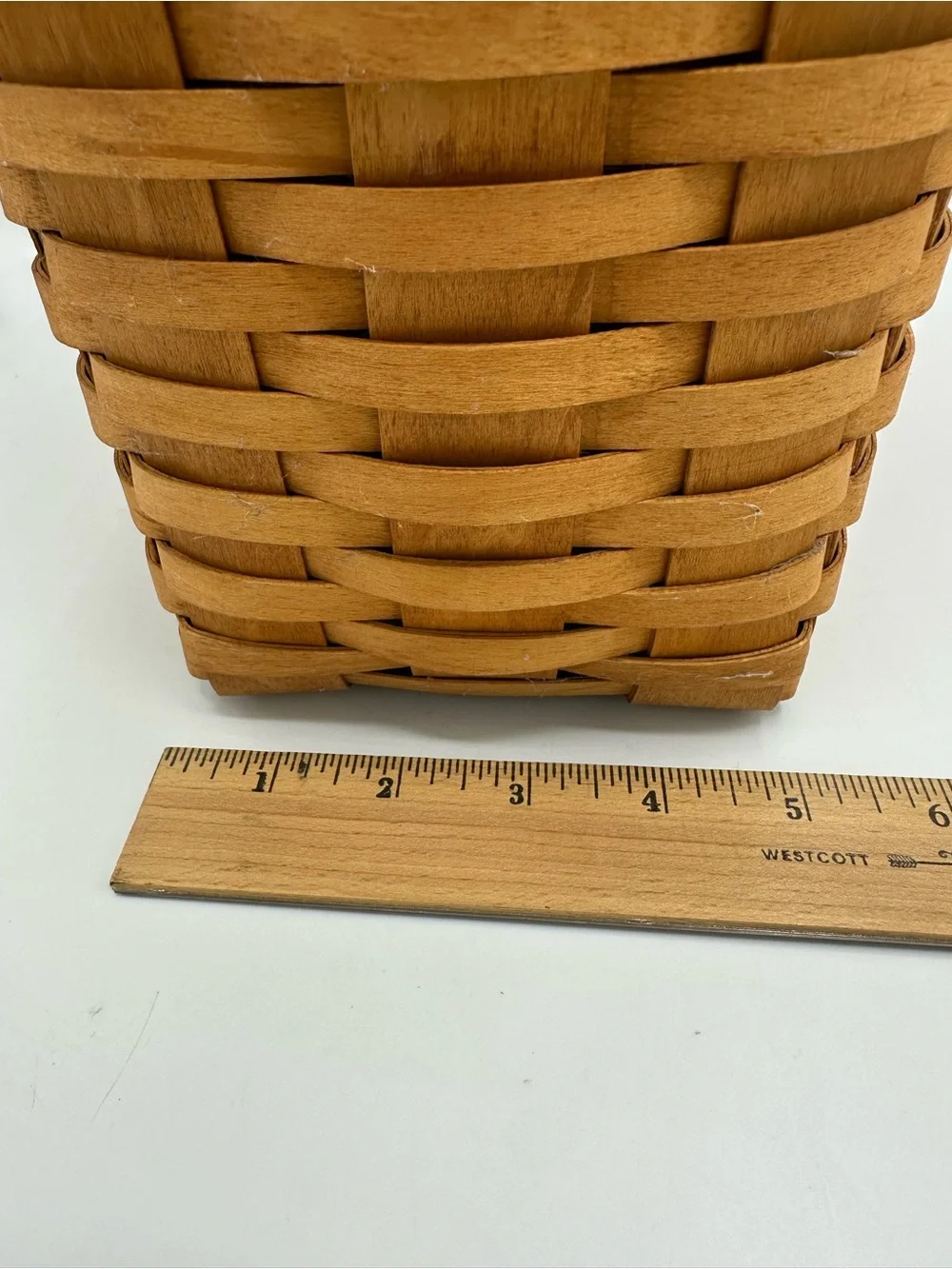 Longaberger 1996 Mail Basket with Attached Lid and Plastic Insert Farmhouse